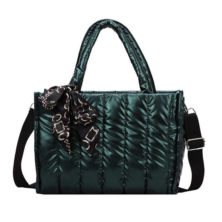 Stylish Black and Green Quilted Tote Bag MP Quilted Padded Tote Bag - Forest Green | MYPROTEIN™ main image 3