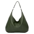thumbnail image 1 of Stylago Slouchy Shoulder Bags Soft Leather Versatile Underarm Handbag Adjustable Button Strap Large Stylish Tote Purses Green, 1 of 5