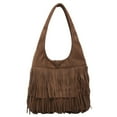 thumbnail image 1 of Stylago Slouchy Suede Shoulder Bags with Tassel Womens Underarm Tote Bag Work Purses Ladies Travel Handbag for Winter Fall Brown, 1 of 5