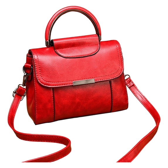 Stylago Top Handle Satchel for Women Retro Crossbody Purses Ladies Vacation Handbags Mini Tote Shoulder Bags for College Use Red