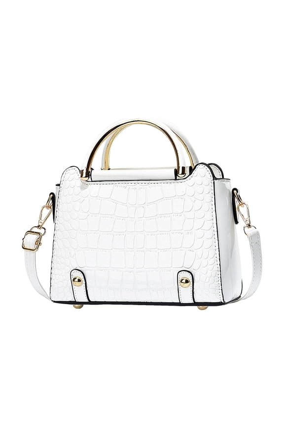 Top Handle Satchel for Women Travel Leather Handbags Fashion Crossbody Purses Spring Travel Mini Tote Bags White