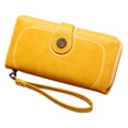thumbnail image 1 of Stylago Vintage Wallet for Women Detachable Wristlet Retro Leather Credit Card Holder Zipper Long Purses for Shopping Travel Yellow, 1 of 7