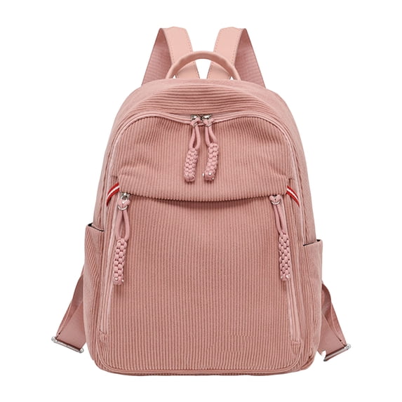 Stylago Women Casual Backpack Side Pockets Zipper School Bags College Students Lightweight Travel Shopping Laptop Daypack Pink