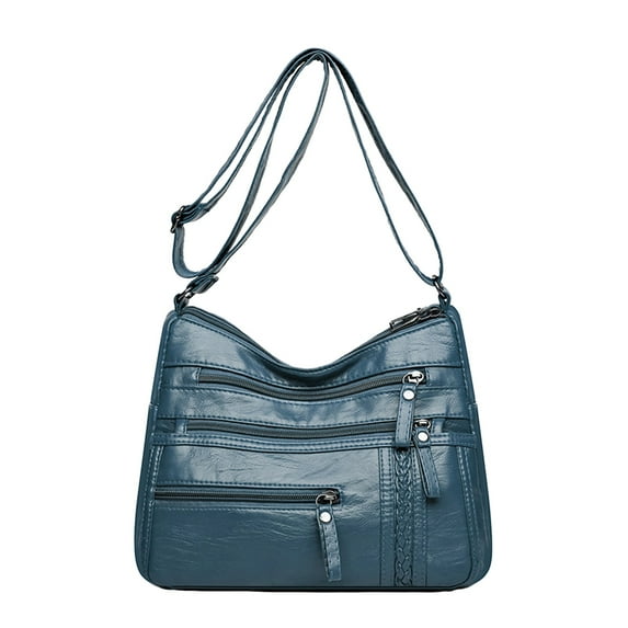 Stylago Women Crossbody Purse Leather Messenger Shoulder Bags Fashion Soft Medium Tote Top Handle Satchel Gift for Lady Blue