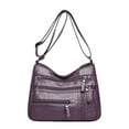 thumbnail image 1 of Stylago Women Crossbody Purse Leather Messenger Shoulder Bags Fashion Soft Medium Tote Top Handle Satchel Gift for Lady Purple, 1 of 4