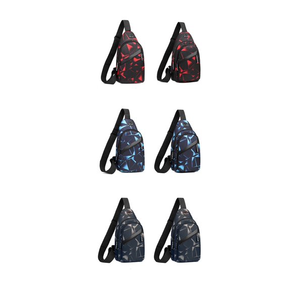 Stylago Women Mens Sling Backpack with Earphone Hole Camo Hiking Chest Bag Students Leisure Sports Zipper Crossbody Purses Black