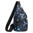 thumbnail image 1 of Stylago Women Mens Sling Backpack with Earphone Hole Camo Hiking Chest Bag Students Leisure Sports Zipper Crossbody Purses Blue, 1 of 7