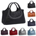 thumbnail image 1 of Stylago Women Retro Leather Handbags Multiple Internal Pockets Crossbody Tote Satchel Ladies Outdoor Shopping Shoulder Purse Black, 1 of 6