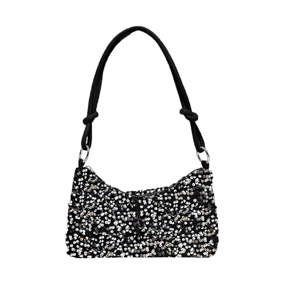 Stylago Women's Evening Handbag Glitter Sequins Shoulder Purse Tote Ladies Clutch Bags for Wedding Prom Cocktail Party Silver