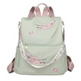 thumbnail image 1 of Stylago Women's Fashion Backpack with Embroidery Flower Students Schoolbag Zipper Daypack Detachable Strap Crossbody Bags Green, 1 of 5