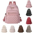 thumbnail image 1 of Stylago Women's Mini Backpack Purses Fashion Multiple Zipper Schoolbags Ladies Small Nylon Travel Daypack with Back Pocket Beige, 1 of 4