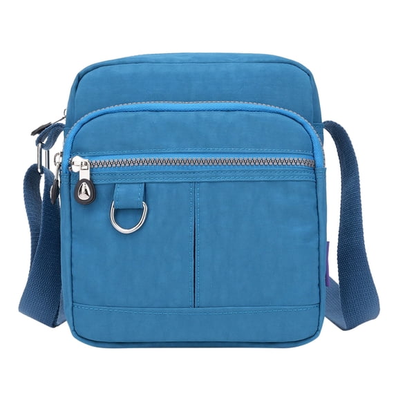 Stylago Women's Mini Crossbody Messenger Bags Small Versatile Travel Zipper Shoulder Purses College Students Daily Satchel Blue
