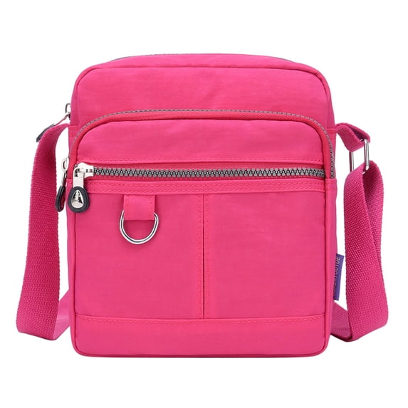 Stylago Women's Mini Crossbody Messenger Bags Small Versatile Travel Zipper Shoulder Purses College Students Daily Satchel Pink