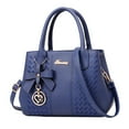 thumbnail image 1 of Stylago Women's Purses and Handbags Multiple Compartments Crossbody Tote Bags Leather Top Handle Satchel with Bow Pendant Blue, 1 of 7