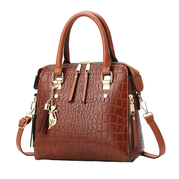 Stylago Women's Purses and Handbags with Tassel Pendant Trendy Leather Tote Messenger Bags Zipper Crossbody Shoulder Bag Yellow