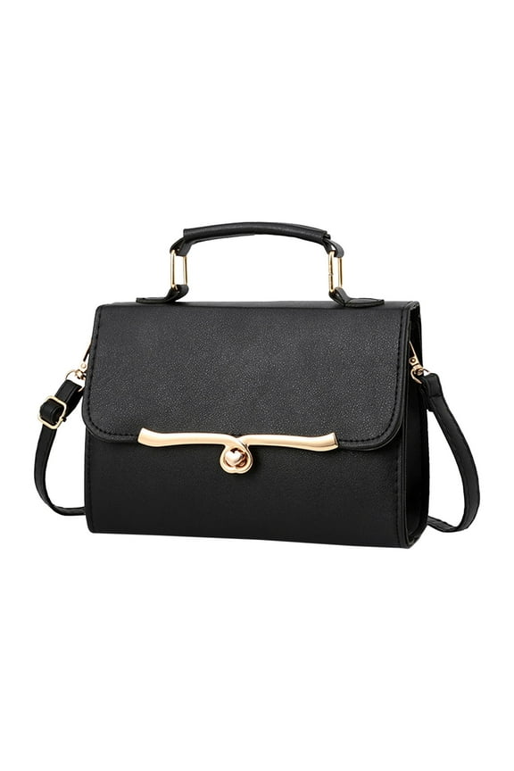 Women's Top Handle Satchel Mini Crossbody Shoulder Bags Leather Fashion Small Tote Handbags for Ladies Evening Black