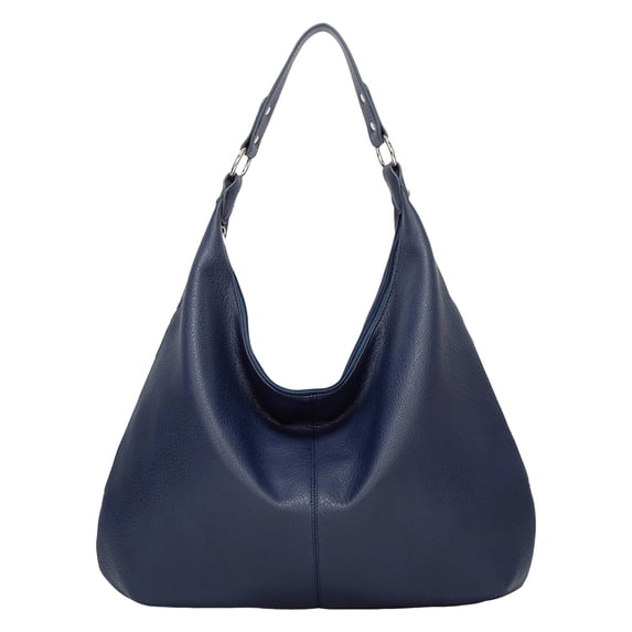 Stylago Women's Trendy Shoulder Bags Large Capacity Leather Hobos Tote Purse Ladies Travel Work Handbag with Side Zipper Blue