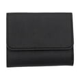 thumbnail image 1 of Stylago Women's Triple Fold Wallet with ID Window Leather Credit Card Holder Ladies Thin Button Purses for Work Travel Black, 1 of 6