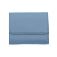 thumbnail image 1 of Stylago Women's Triple Fold Wallet with ID Window Leather Credit Card Holder Ladies Thin Button Purses for Work Travel Blue, 1 of 6