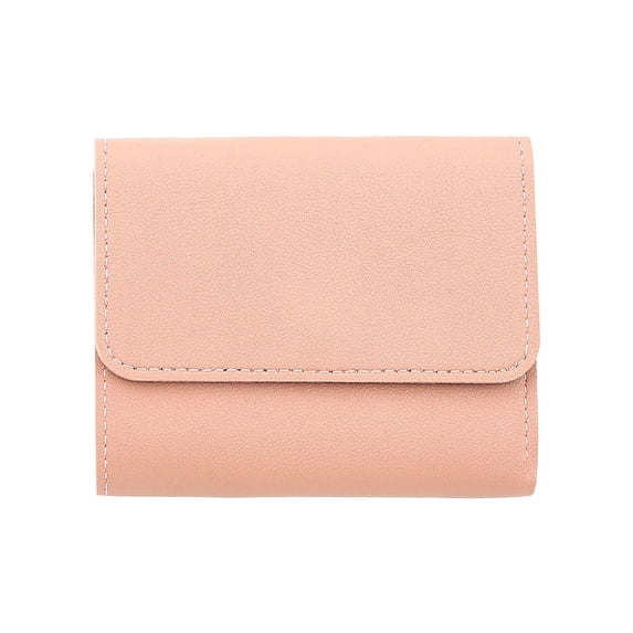 Stylago Women's Triple Fold Wallet with ID Window Leather Credit Card Holder Ladies Thin Button Purses for Work Travel Pink