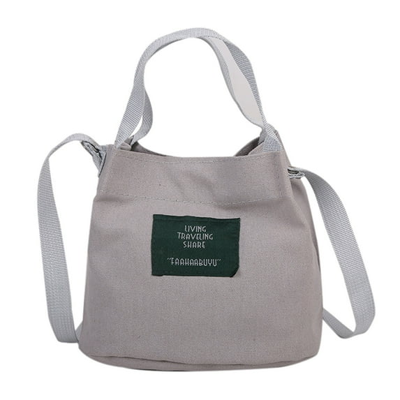 Stylago Womens Canvas Tote Bag Small Casual Shoulder Purse Crossbody Bags for Colleges Ladies Travel Phone Handbags Grey