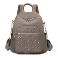 thumbnail image 1 of Stylago Womens Fashion Backpack Nylon Water Proof Schoolbag Daypack Detachable Strap Multiple Compartments Laptop Bags Brown, 1 of 8