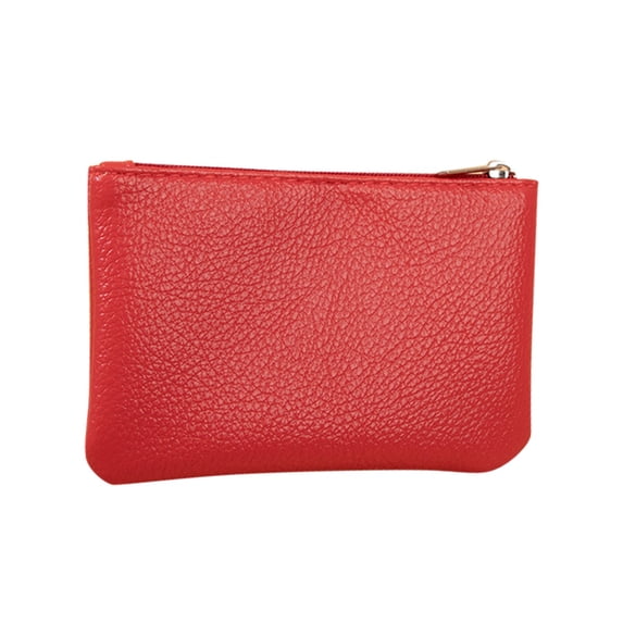 Stylago Womens Mini Wallet Portable Leather Zipper Purses Ladies Small Card Holder Students Daily Pocket for Shopping Red