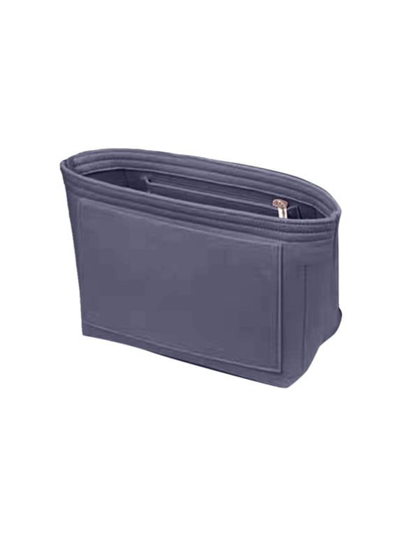 Womens Purse Organizer Insert for Tote Bag Multiple Pockets Handbag Dividers Makeup Bags for Ladies Travel Shopping Grey