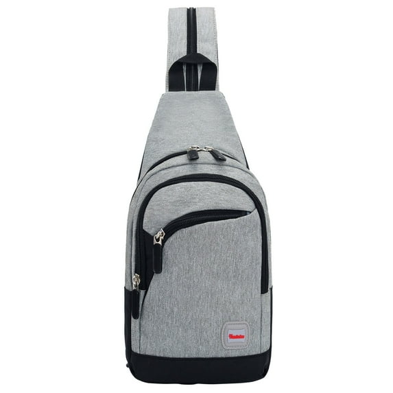 Stylago Womens Sling Backpack with Convertible Strap Mens Travel Crossbody Bags Multiple Compartments Hiking Chest Bag for Sports Grey