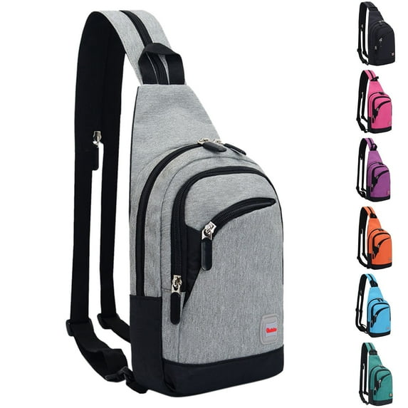 Stylago Womens Sling Backpack with Convertible Strap Mens Travel Crossbody Bags Multiple Compartments Hiking Chest Bag for Sports Purple