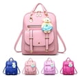 thumbnail image 1 of Stylago Womens Trendy Leather Backpack Purse Multiple Pockets Travel Shoulder Daypack Students Mini Schoolbags with Bear Pendant Blue, 1 of 6