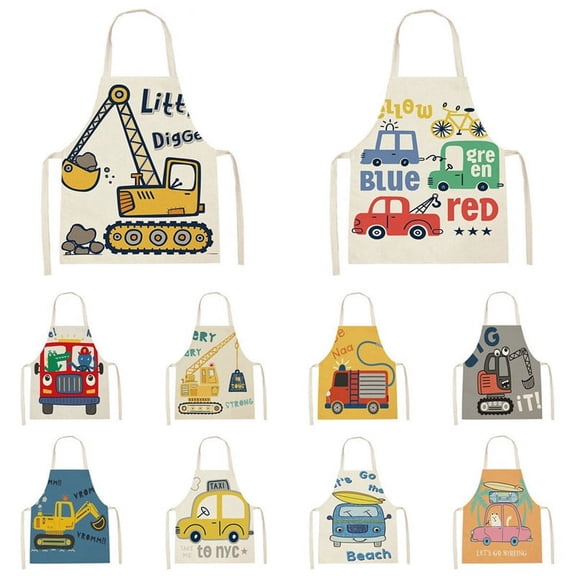 Style 10-Personalised Kids Apron for Cooking Childrens Baking Gifts Personalised Utensils Set