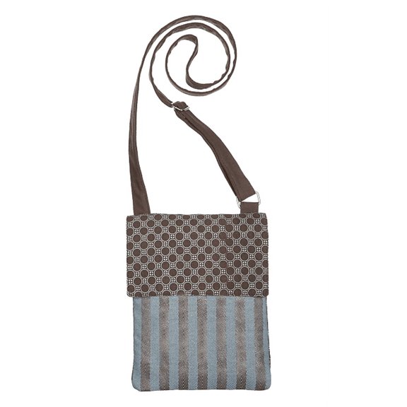 Style 101 Brown and Turquoise Cross Body Shoulder/Handbag - By Ganz