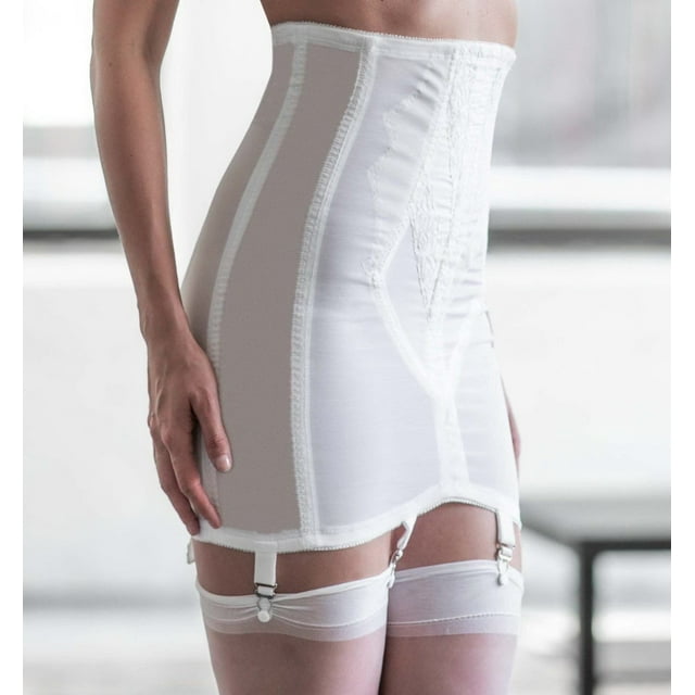 Rago Women's Open Bottom Girdle, Extra Firm Vintage Shaping Shapewear with Zipper – Style 1294