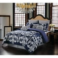 thumbnail image 1 of Style 212 Dolce Silver and Navy Polyester 10-Piece King Comforter Set, traditional themed, for Men and Women, OEKO-TEX Certified Confidence, 1 of 6