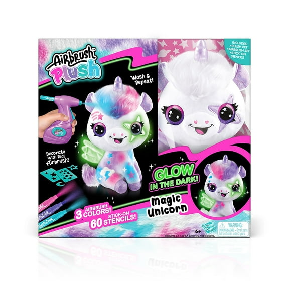 Style 4 Ever Airbrush Plush Glow in the Dark Unicorn (228330-8)