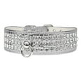 thumbnail image 1 of Style #73 Rhinestone Designer Croc Dog Collar Size Size 24 Silver, 1 of 2