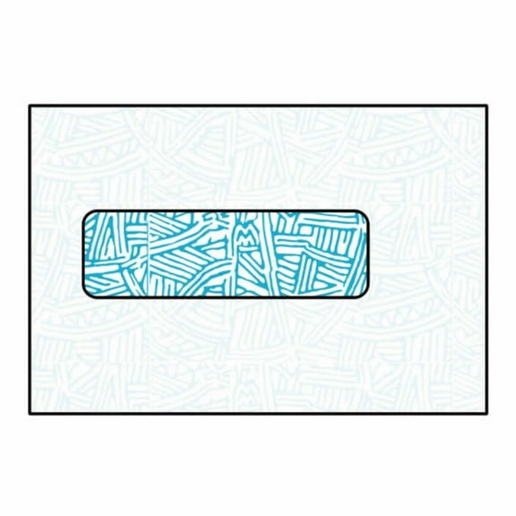 #Style A Professional Statement Poly Window Envelopes, 4-1/2" x 6-1/2", 24# White, Blue Wesco Inside Tint (Box of 500)