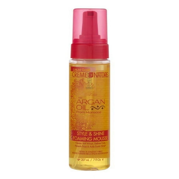 Style And Shine Foaming Mousse With Argan Oil From Morocco By Creme of Nature, 7 Oz, 6 Pack