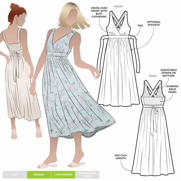 Style Arc Paper Sewing Pattern Livvy Dress - Dresses for Women