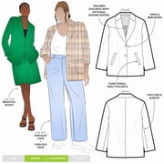 Style Arc Paper Sewing Pattern Sloane Jacket - Jackets and Suits for Women