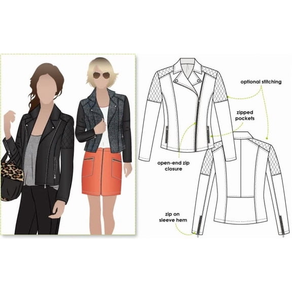 Style Arc Paper Sewing Pattern Ziggi Jacket - Jackets for Women