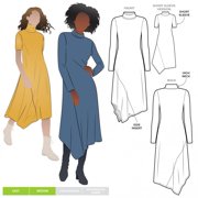 Style Arc Sewing Pattern Camile Knit Dress - Dresses for Women - Sizes 4-16 - Intermediate