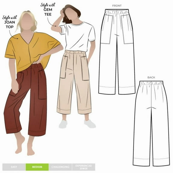 Style Arc Sewing Pattern Darby Pants Women