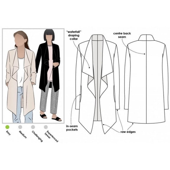 Style Arc Sewing Pattern Estelle Jacket Women