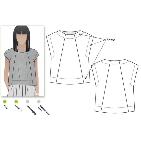 Style Arc Sewing Pattern Ethel Top Women