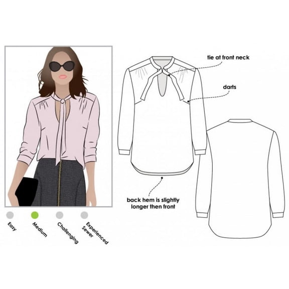Style Arc Sewing Pattern Holly Blouse Women