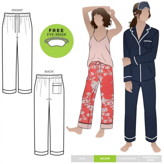 Style Arc Sewing Pattern Loungewear PJ Pant Women