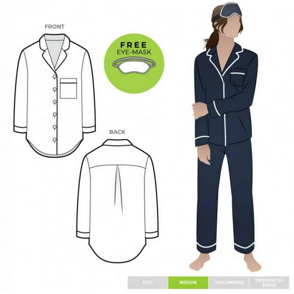 Style Arc Sewing Pattern Loungewear PJ Shirt Women