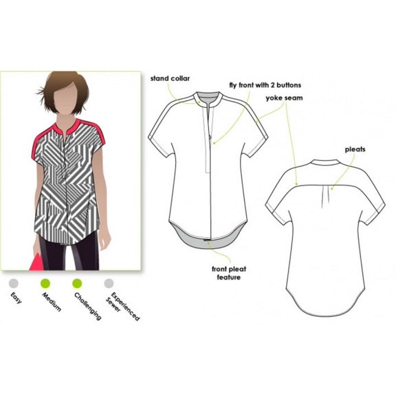 Style Arc Sewing Pattern Maggie Shirt Women